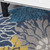 Homeroots Home Decor Blue Tropical Flower Area Rug, 4 Inch Round