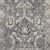 7' Gray And Light Gray Floral Medallion Distressed Runner Rug