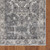 7' Gray And Light Gray Floral Medallion Distressed Runner Rug