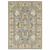 2' X 3' Grey Ivory Orange Teal Green Charcoal Blue And Red Oriental Power Loom Stain Resistant Area Rug With Fringe