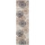 Homeroots Home Decor 8' Floral Medallion Stain Resistant Runner Rug, Tan Gray and Black