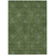 3' X 5' Olive Green And Green Floral Washable Indoor Outdoor Area Rug