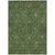 3' X 5' Olive Green And Green Floral Washable Indoor Outdoor Area Rug