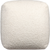 18" Ivory Polyester Cube Outdoor Pouf Ottoman