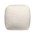 18" Ivory Polyester Cube Outdoor Pouf Ottoman