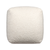18" Ivory Polyester Cube Outdoor Pouf Ottoman