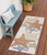 6' Ivory Yellow Orange And Green Starfish Indoor Outdoor Runner Rug
