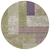 8' Green Purple And Pink Round Geometric Washable Indoor Outdoor Area Rug