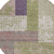 8' Green Purple And Pink Round Geometric Washable Indoor Outdoor Area Rug