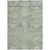 9' X 12' Sage And Gold Medallion Washable Indoor Outdoor Area Rug
