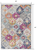 5' X 7' Blue and Ivory Floral Area Rug Polypropylene