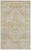 7' X 10' Gold And Ivory Floral Medallion Area Rug