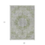 9' X 12' Olive Green Floral Medallion Washable Indoor Outdoor Area Rug