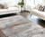 7' X 10' Gray And Brown Abstract Scraped Area Rug