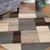 5' Gray Tan And Brown Patchwork Round Rug Polypropylene