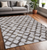 5' X 8' Gray Geometric Hand Woven Area Rug