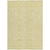 8' X 10' Gold And Ivory Medallion Washable Indoor Outdoor Area Rug