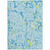 9' X 12' Sky Blue Green And Ivory Striped Washable Indoor Outdoor Area Rug