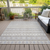 8' X 10' Ivory Beige And Taupe Quatrefoil Washable Indoor Outdoor Area Rug