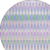8' Lavender Pink And Lime Green Round Southwestern Washable Indoor Outdoor Area Rug