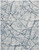 2' X 3' Blue Gray And Ivory Abstract Distressed Stain Resistant Area Rug - 606114121299