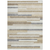 10' X 14' Ivory Beige And Taupe Striped Washable Indoor Outdoor Area Rug