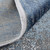 7' X 10' Blue and Gray Abstract Power Loom Distressed Area Rug With Fringe