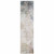 8' Blue And Beige Abstract Distressed Runner Rug