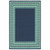 Homeroots Home Decor Navy and Green Geometric Indoor Outdoor Scatter Rug, Navy and Green, 2 x 3 Inch