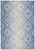 6’x9’ Ivory and Blue Lattice Area Rug - 4512822826677