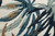4' Round Blue and White Tropical Area Rug