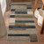 8' Blue Brown And Beige Patchwork Runner Rug