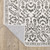2' X 8' Grey And White Floral Power Loom Stain Resistant Runner Rug