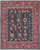 2' X 3' Pink Blue And Orange Wool Floral Hand Knotted Distressed Stain Resistant Area Rug With Fringe
