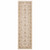 2' X 8' Ivory And Gold Oriental Power Loom Stain Resistant Runner Rug With Fringe