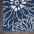2' X 3' Blue And Ivory Floral Area Rug