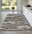 4' X 6' Gray Ivory And Brown Abstract Distressed Area Rug
