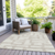 9' X 12' Ivory And Beige Abstract Washable Indoor Outdoor Area Rug