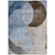 8' X 10' Denim Blue Brown And Beige Geometric Washable Indoor Outdoor Area Rug