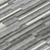 8' Gray And Ivory Round Striped Washable Indoor Outdoor Area Rug