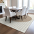 10' X 14' Ivory And Brown Striped Washable Indoor Outdoor Area Rug