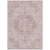 8' X 10' Pink Floral Medallion Washable Indoor Outdoor Area Rug