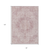 8' X 10' Pink Floral Medallion Washable Indoor Outdoor Area Rug