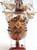 18" Wood Brown San Felipe 1690 Small Boat Hand Painted Decorative Boat