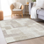 10' X 14' Beige Tan And Taupe Abstract Washable Indoor Outdoor Area Rug