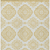 9' X 12' Gold And Ivory Medallion Washable Indoor Outdoor Area Rug
