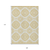 9' X 12' Gold And Ivory Medallion Washable Indoor Outdoor Area Rug