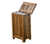 24" Brown Solid Wood Laundry Hamper With Lid