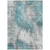 5' X 8' Teal Blue Aqua And Gray Abstract Washable Indoor Outdoor Area Rug