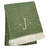 Herringbone Cotton Blend J Throw Blanket with Tassels And Embroidery